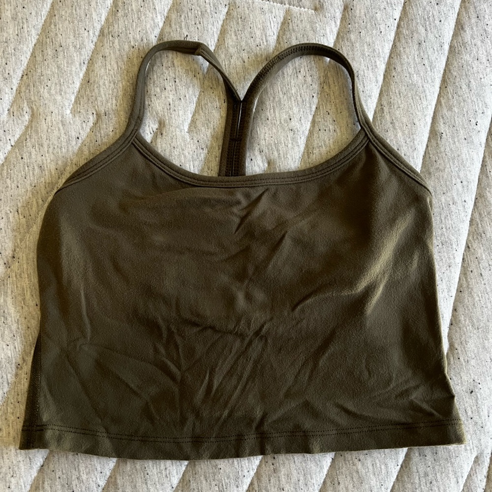 Beyond Yoga Olive Green Racerback Tank Top